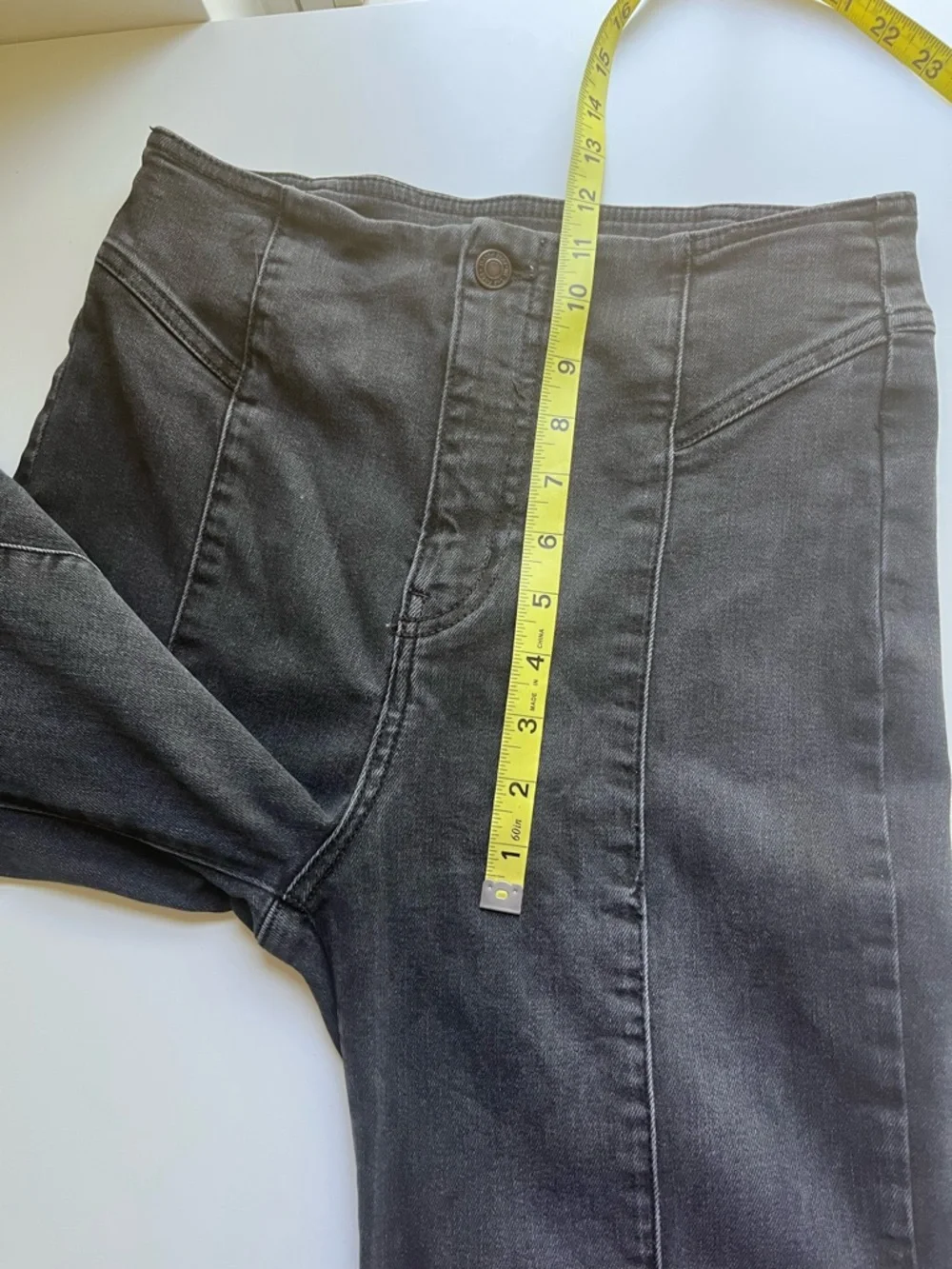 We The Free People Curvy High Rise Flare Festival Hippie Jeans Black 28